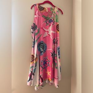 Shoreline | Pink Nautical Dress Cover Up | Size L/XL